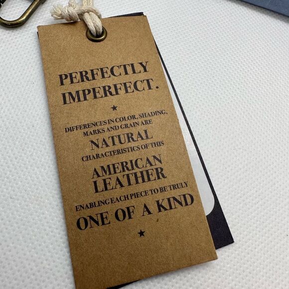 American Leather Co. Monica Coin Purse Blue Smooth NWT - Picture 2 of 9